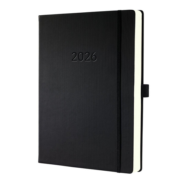 Sigel Conceptum Appointment Diary 2026 A4+ Day Per Page Vertical Black - C2604 C2604