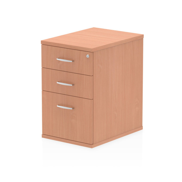 Impulse 600Mm Deep 3 Drawer Desk High Pedestal Beech I000069 I000069 Impulse 600Mm Deep 3 Drawer Desk High Pedestal Beech I000069 I000069