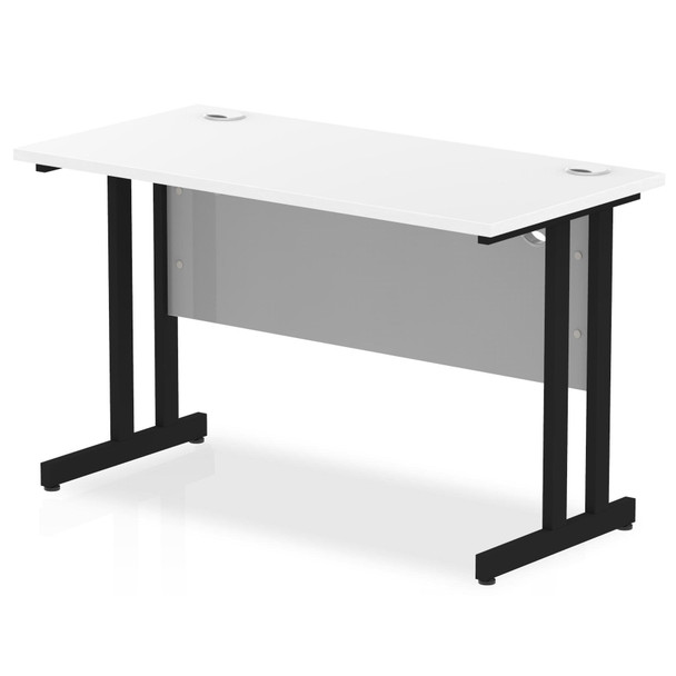 Impulse 1200 X 600Mm Straight Desk White Top Black Cantilever Leg MI003316 MI003316 Impulse 1200 X 600Mm Straight Desk White Top Black Cantilever Leg MI003316 MI003316