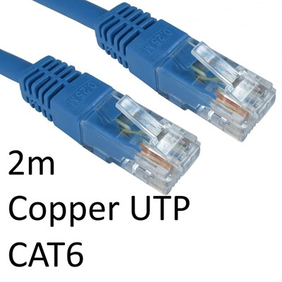 Rj45 M To Rj45 M Cat6 2M Blue Oem Moulded Boot Copper Utp Network Cable ERT-602B