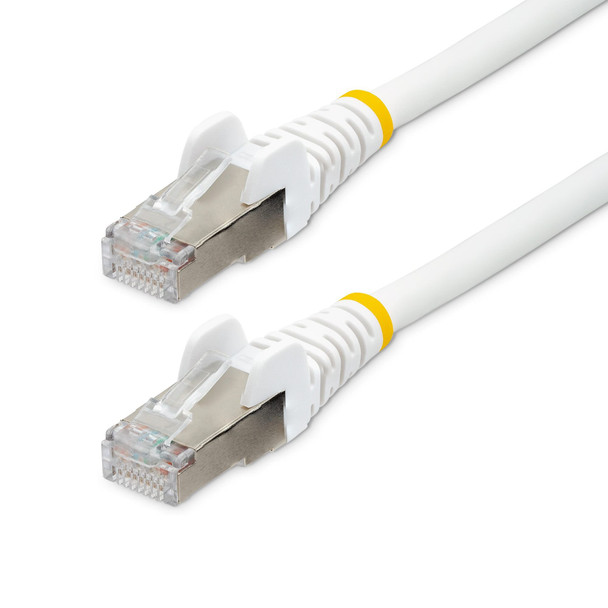 Startech.Com 50Cm Cat6a Snagless Rj45 Ethernet White Cable With Strain Reliefs NLWH-50C-CAT6A-PATCH