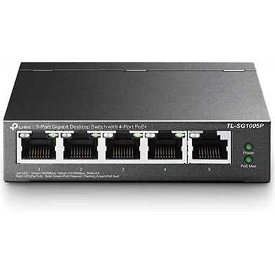 Tp-Link 5-Port Gb Desktop Switch With 4-Port Poe+ TL-SG1005P
