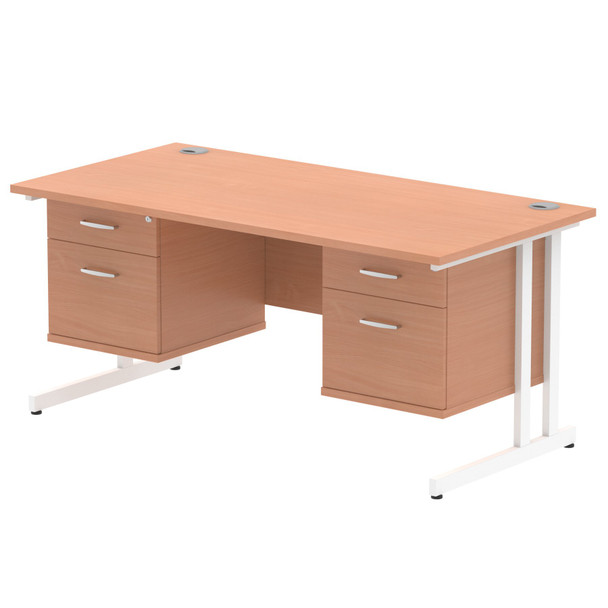 Dynamic Impulse W1600 X D800 X H730mm Straight Office Desk Cantilever Leg With 2 MI001710 Dynamic Impulse W1600 X D800 X H730mm Straight Office Desk Cantilever Leg With 2 MI001710