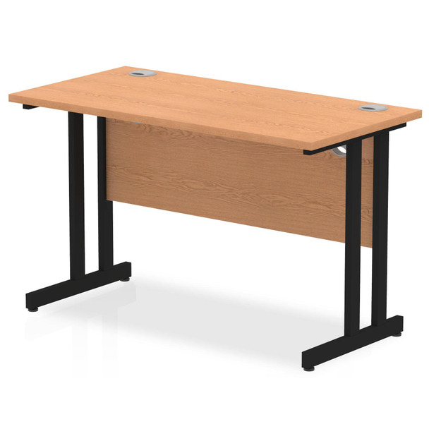 Impulse 1200 X 600Mm Straight Desk Oak Top Black Cantilever Leg MI003286 MI003286 Impulse 1200 X 600Mm Straight Desk Oak Top Black Cantilever Leg MI003286 MI003286