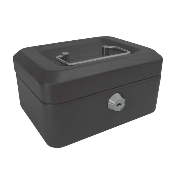 Valuex Metal Cash Box 150Mm 6 " Key Lock Black CBBK6