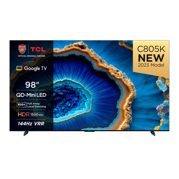 TCL C80 Series 98C805K 2.49 m 98" 3840 x 2160 pixels LED Smart TV Wi-Fi Black 98C805K