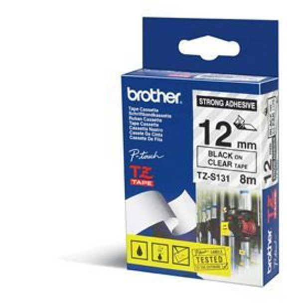 Brother TZES131 Black on Clear TZES131