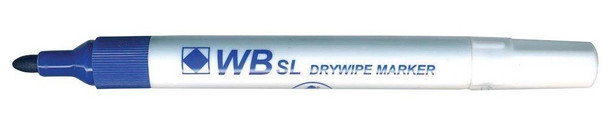 Valuex Whiteboard Marker Bullet Tip 2Mm Line Blue Pack 10 874003