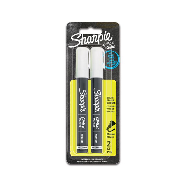 Sharpie 2157734 Sharpie Chalk Marker White Blister Pack of 2 2157734