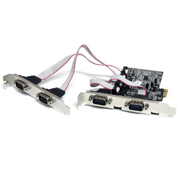 StarTech.com PEX4S553 4 Port PCI Express Card RS232 Serial Adaptor Card with 165 PEX4S553