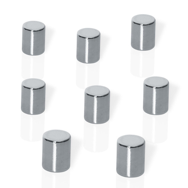 Sigel Beboard Neodymium Cylinder Magnets Silver Pk8 - B3103 B3103 Sigel Beboard Neodymium Cylinder Magnets Silver Pk8 - B3103 B3103