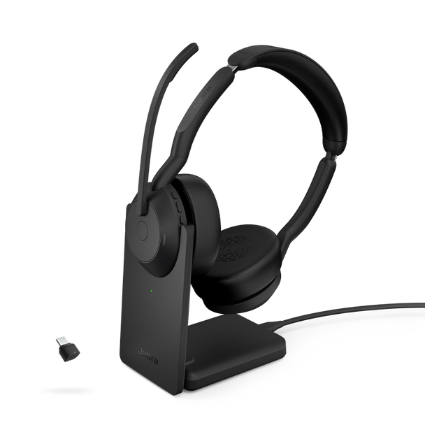 Jabra Evolve2 55 Link 380 USB-C UC Stereo Headset and Stand EVOLVE255CUCSTEREOSTAND