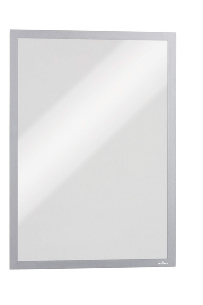 Durable Duraframe Magnetic Display Frame Self Adhesive A3 Silver Pack 5 486823