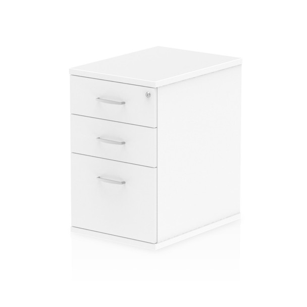Impulse 600Mm Deep 3 Drawer Desk High Pedestal White I000189 I000189 Impulse 600Mm Deep 3 Drawer Desk High Pedestal White I000189 I000189