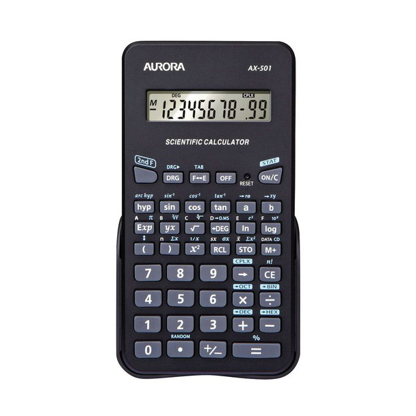 Aurora Scientific Calculator Single Line Display Black - AX501 AX501