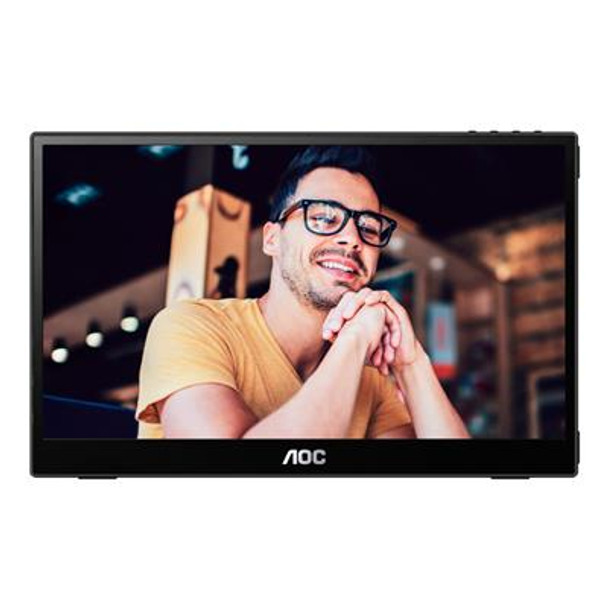 Aoc 16T3EA 15.6" Widescreen Ips Wled Black Portable Monitor 1920X1080/4Ms/Usb-C 16T3EA