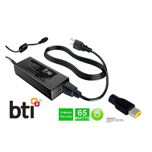 BTI Alternative to Lenovo 0B47483 power adapter/inverter Indoor 65 W Black 0B47483-BTI