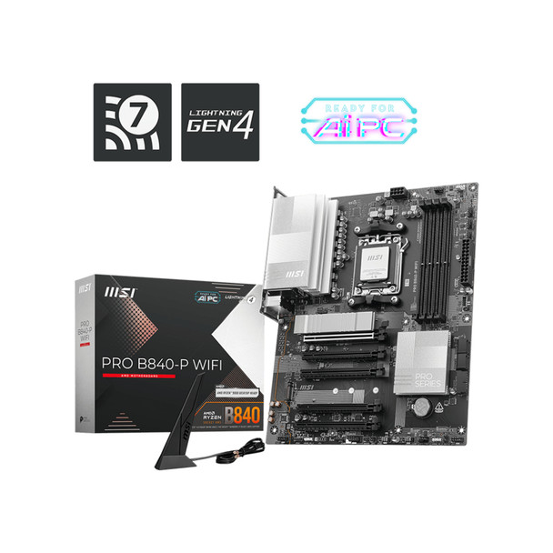 MSI PRO B840-P WIFI AMD Socket AM5 AMD Ryzen 7000 Series AMD Ryzen 8000 Series A PRO B840-P WIFI