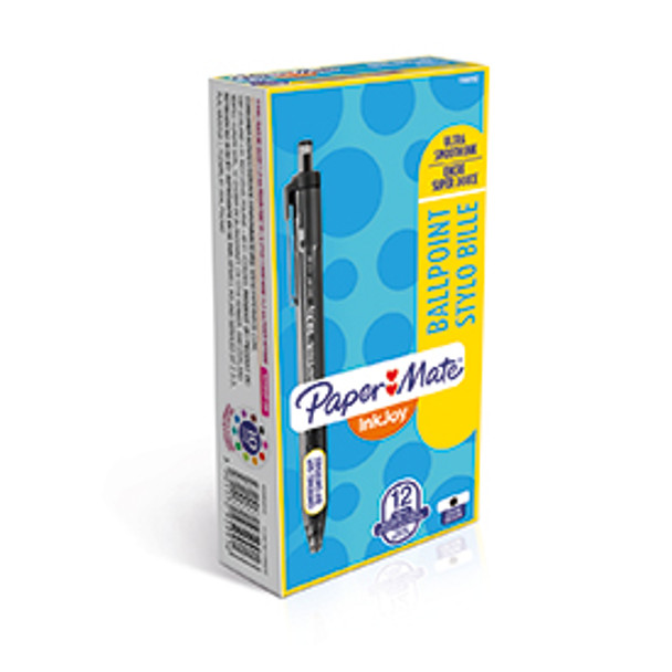 Paper Mate S0959910 Inkjoy 300 Retractable Medium Tip Black Box of 12 S0959910