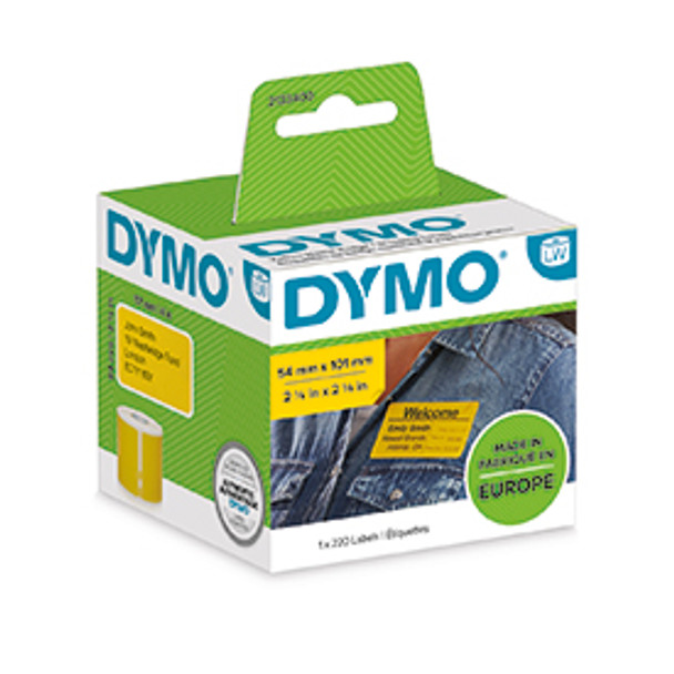 Dymo 2133400 54mm x 101mm Shipping and Name Badge Black on Yellow 2133400