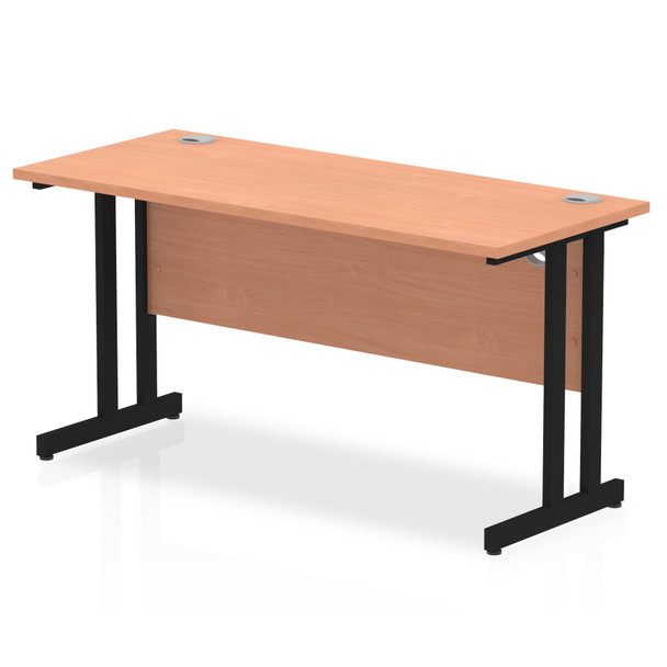 Impulse 1400 X 600Mm Straight Desk Beech Top Black Cantilever Leg MI003202 MI003202 Impulse 1400 X 600Mm Straight Desk Beech Top Black Cantilever Leg MI003202 MI003202