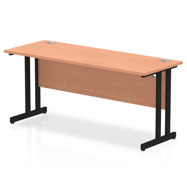 Impulse 1600 X 600Mm Straight Desk Beech Top Black Cantilever Leg MI003211 MI003211 Impulse 1600 X 600Mm Straight Desk Beech Top Black Cantilever Leg MI003211 MI003211