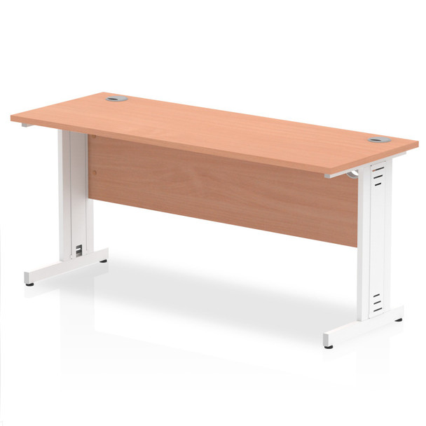 Impulse 1600 X 600Mm Straight Desk Beech Top White Cable Managed Leg MI001766 MI001766 Impulse 1600 X 600Mm Straight Desk Beech Top White Cable Managed Leg MI001766 MI001766