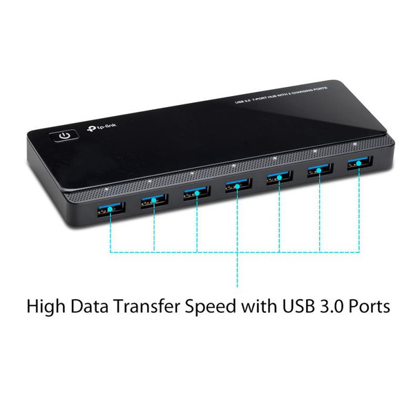 Usb 3.0 7 Port Hub With 2 Charging Ports UH720