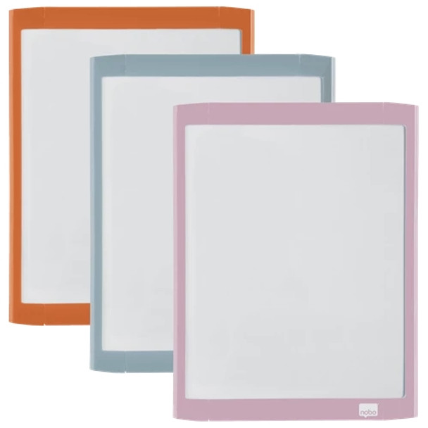 Nobo Mini Magnetic Whiteboard with Coloured Frame 216x280mm 1915625 1915625
