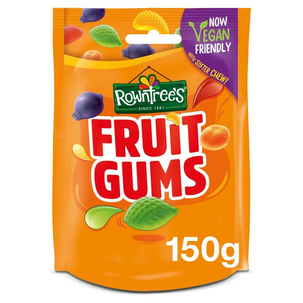 Rowntrees Fruit Gums Vegan Sweets Sharing Bag 150G Pack 1 12505754 12505754
