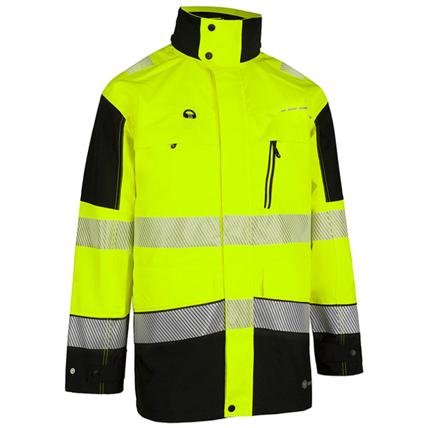 Beeswift Deltic Hi-Vis Two-Tone Ripstop Breathable Waterproof Jacket Yellow 3XL BSDJTTSYN3XL