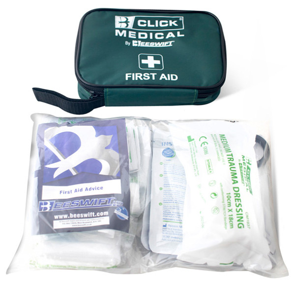 Click Medical Bs8599-2 Travel First Aid Kit In Bag Green CM0141