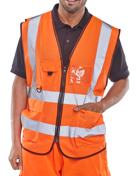Beeswift Hi-Vis Executive Id Vest Orange Size 5XL WCENGEXECOR5XL