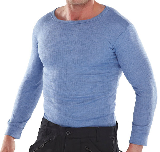 Beeswift Thermal Vest Long Sleeve Blue Size M THVLSM