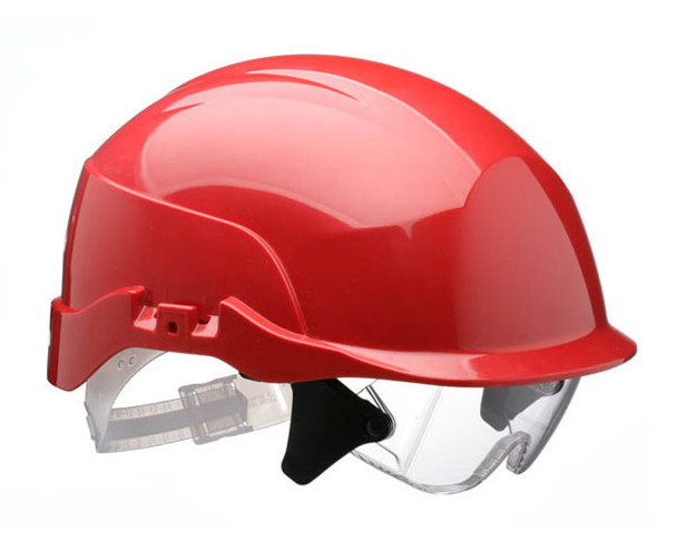Centurion Spectrum Safety Helmet With Integrated Eye Protection Red CNS20REA
