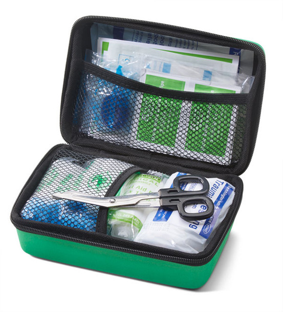 Click Medical Bs8599-2 Medium Travel First Aid Kit In Small Feva Bag Green CM0271