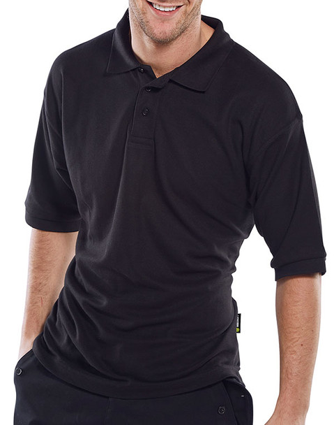 Beeswift Standard Polo Shirt Black Size L CLPKSBLL