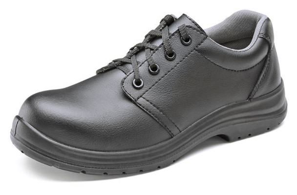 Beeswift Micro-Fibre Tie Shoe S2 Black Size 3 CF82303