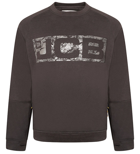 Jcb Workwear Trade Crew Sweatshirt Black Size 2XL CREW/B-XXL