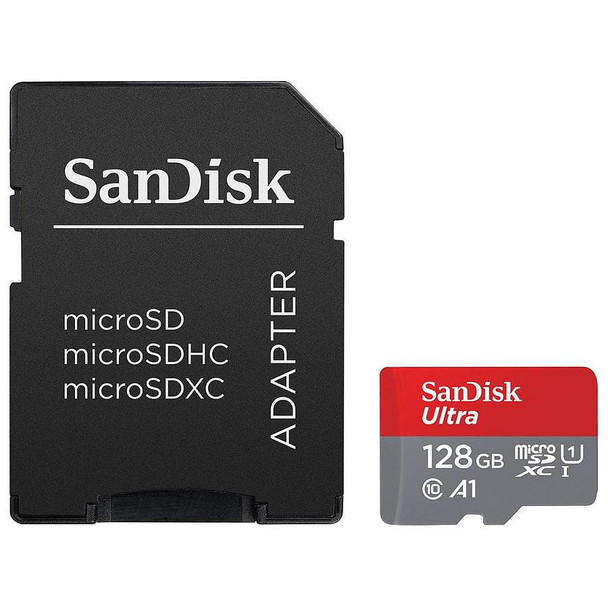 Sandisk Ultra 128Gb A1 Uhs-I U1 Class10 Microsdxc Memory Card And Adapter SDSQUAB-128G-GN6IA
