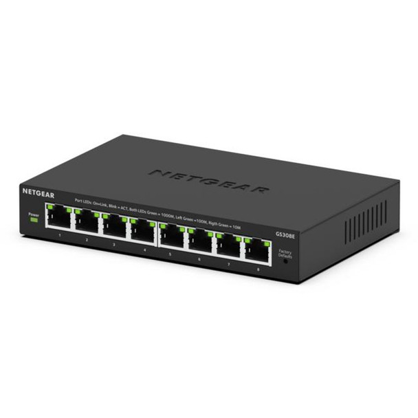 NETGEAR GS308E Managed L2/L3 Gigabit Ethernet 10/100/1000 Full duplex Power over GS308E-400EUS