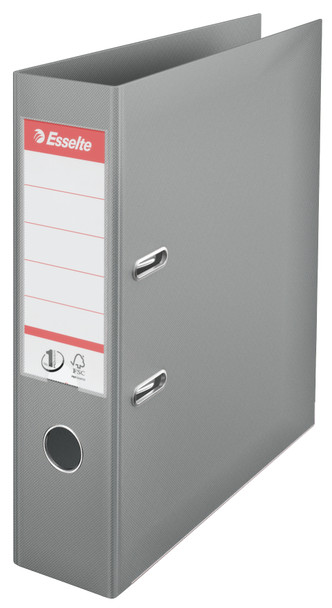 Esselte No.1 Lever Arch File Polypropylene A4 75Mm Spine Width Grey Pack 10 8113 811380