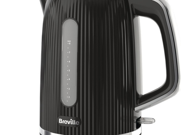 Breville Bold Electric 3Kw Kettle 1.7L Capacity Fast Boil Black Gloss & Silver C VKT 221 Breville Bold Electric 3Kw Kettle 1.7L Capacity Fast Boil Black Gloss & Silver C VKT 221