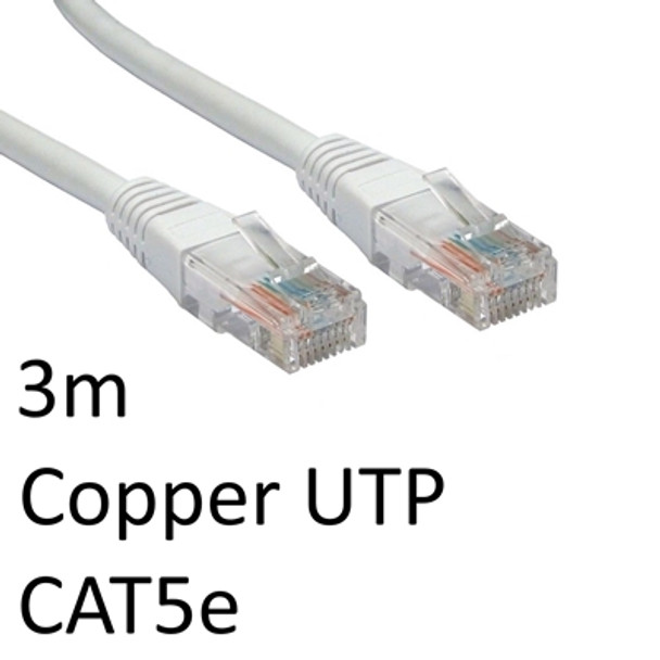 Rj45 M To Rj45 M Cat5e 3M White Oem Moulded Boot Copper Utp Network Cable URT-603W