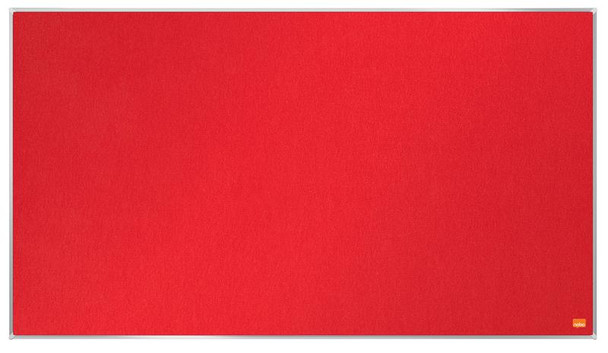 Nobo Impression Pro Widescreen Red Felt Noticeboard Aluminium Frame 890X500mm 19 1915420
