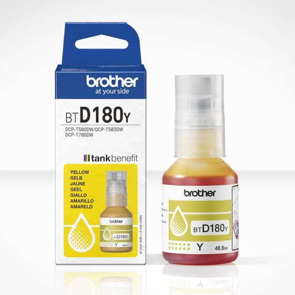 Brother BTD180Y Yellow Ink Bottle 48.8ml BTD180Y Brother BTD180Y Yellow Ink Bottle 48.8ml BTD180Y