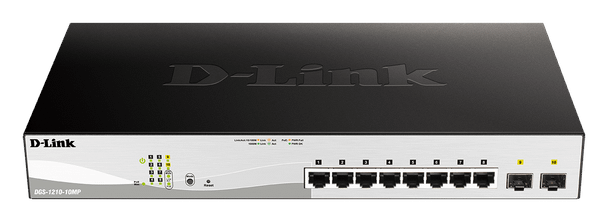 D-Link 10 Port Gigabit Smart Managed Poe Switch - 8 X 10/100/1000Base-T Poe Port DGS-1210-10MP