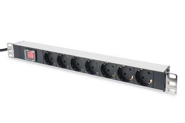 MicroConnect CABINETACC2B 7-way Outlet strip.19" 2meter CABINETACC2B