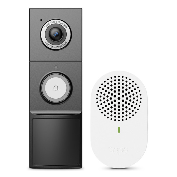 TP-Link Tapo Smart Battery Video Doorbell Black White IP66 IR CE RoHS RCMR-NZFCC TAPO D235