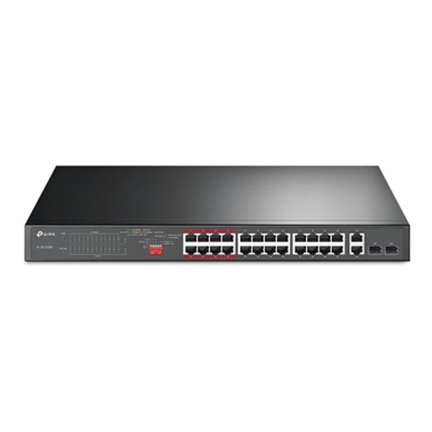 Tp-Link 24-Port 10/100Mbps Gigabit Unmanaged Poe+ 2 Ports Switch Rack Mountable TL-SL1226P